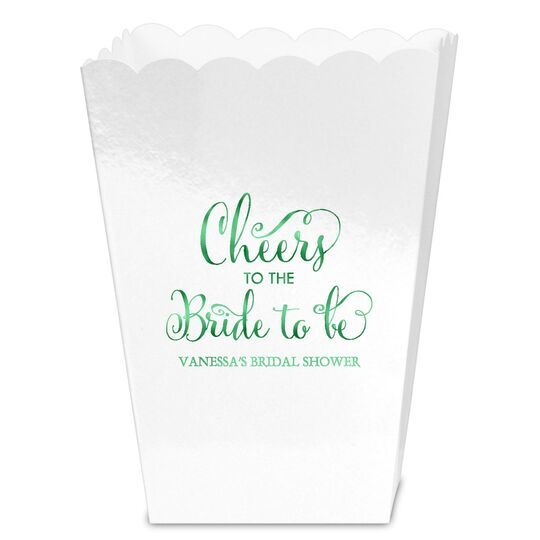 Cheers To The Bride To Be Mini Popcorn Boxes